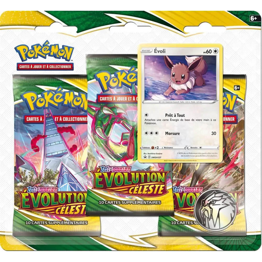 Coffret - Tripack - Evolution Celeste EB07 - Evoli - FR - Poke-Geek