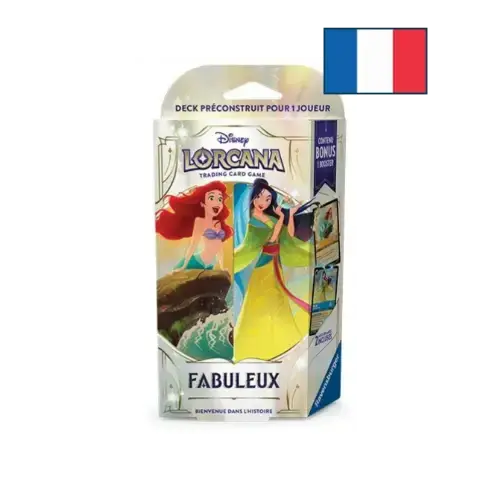 Disney Lorcana – Deck de Démarrage Ariel / Mulan – Ambre Saphir (Chapitre 9: Fabuleux – FR)