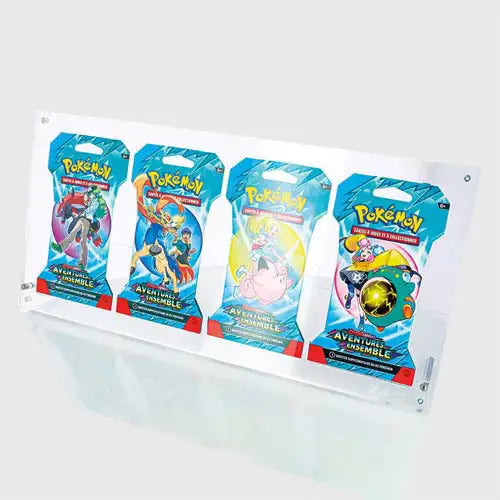 Phoenix Shield – Boîtier Acrylique 4 Slots pour Boosters Blister - Poke-Geek