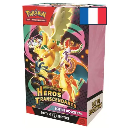 Lot de 6 boosters Pokémon JCC ME2.5 Héros Transcendants FR