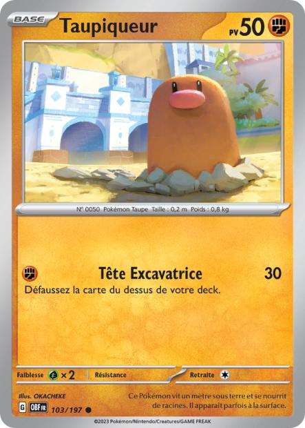 Commune - Pokemon - Flammes Obsidiennes - Taupiqueur 103/197 - Poke-Geek