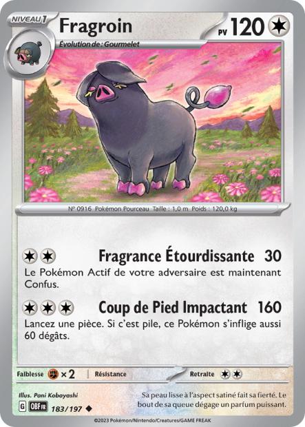 Peu commune - Pokemon - Flammes Obsidiennes - Fragroin 183/197 - Poke-Geek