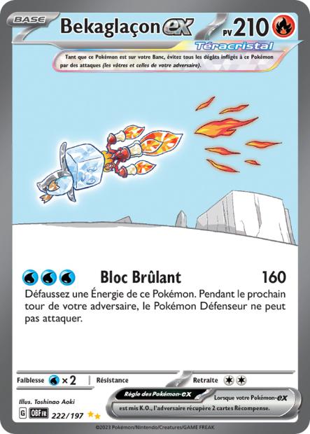 ISR - Pokemon - Flammes Obsidiennes - Bekaglaçon ex 222/197
