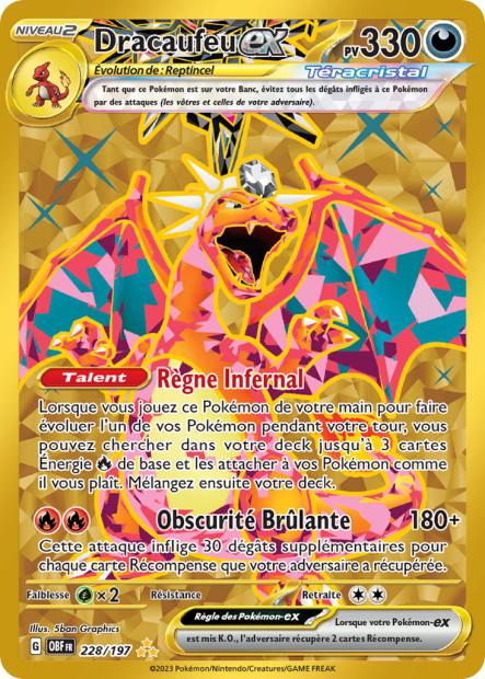 Secrete - Pokemon - Flammes Obsidiennes - Dracaufeu ex 228/197