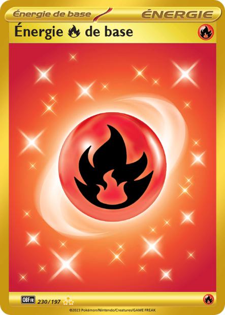 Secrete - Pokemon - Flammes Obsidiennes - Énergie Feu de Base 230/197
