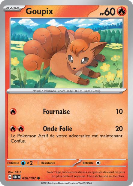 Commune - Pokemon - Flammes Obsidiennes - Goupix 28/197 - Poke-Geek