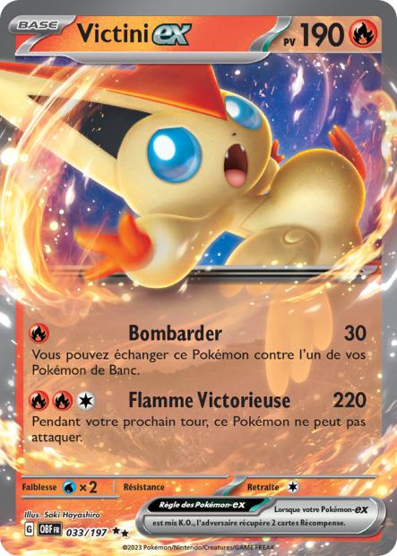 Ultra - Pokemon - Flammes Obsidiennes - Victini ex 33/197 - Poke-Geek