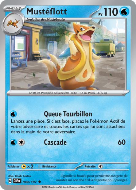 Peu commune - Pokemon - Flammes Obsidiennes - Mustéflott 49/197 - Poke-Geek