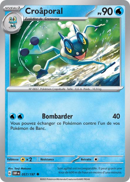 Peu commune - Pokemon - Flammes Obsidiennes - Croâporal 57/197 - Poke-Geek