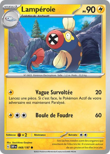 Commune - Pokemon - Flammes Obsidiennes - Lampéroie 68/197 - Poke-Geek