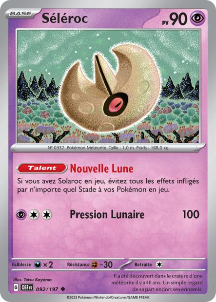 Peu commune - Pokemon - Flammes Obsidiennes - Séléroc 92/197 - Poke-Geek
