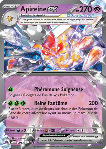Ultra - Pokemon - Flammes Obsidiennes - Apireine ex 96/197 - Poke-Geek