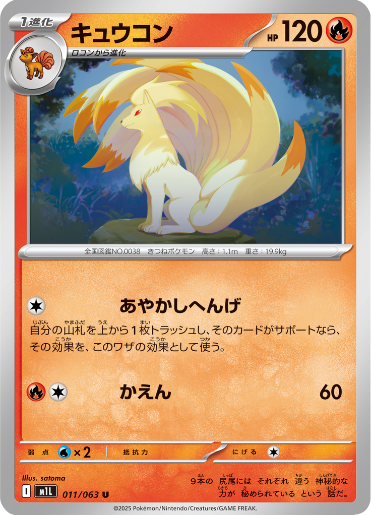 Vue agrandie de Ninetales, carte 011/063