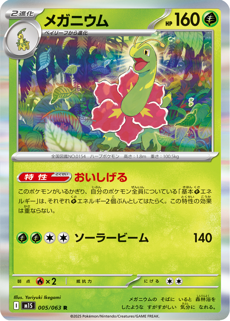 Vue agrandie de Meganium, carte 005/063