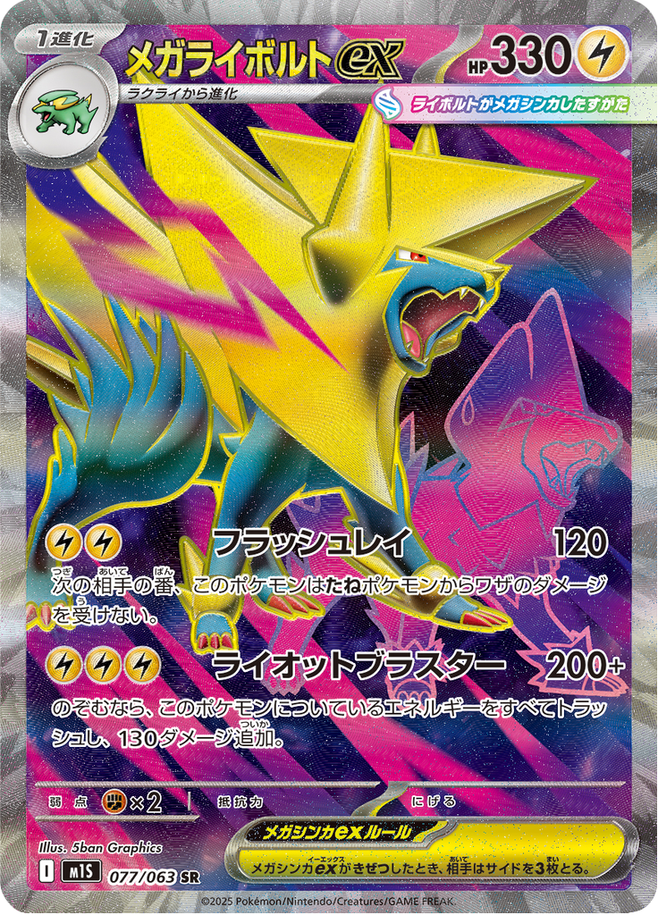 Vue agrandie de Mega Manectric ex, carte 077/063