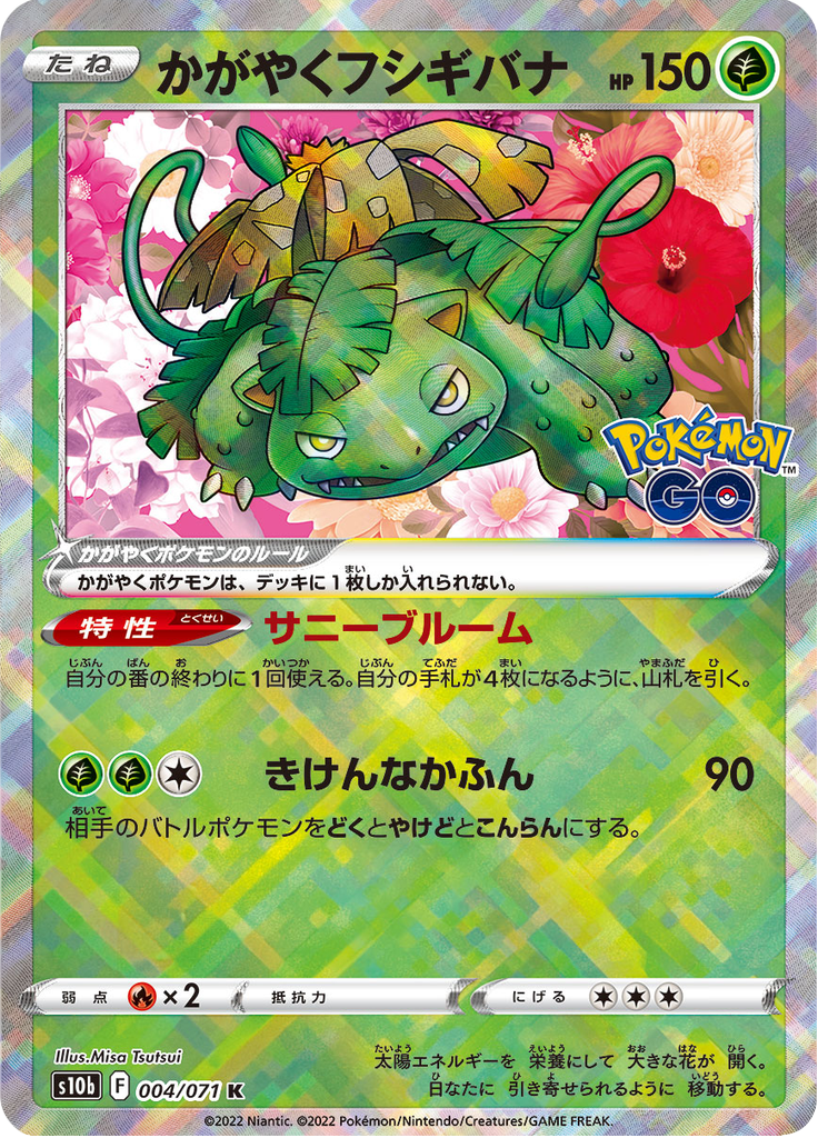 Vue agrandie de Radiant Venusaur, carte 004/071