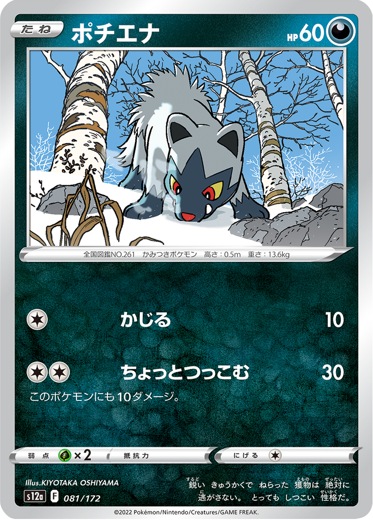 Vue agrandie de Poochyena, carte 081/172