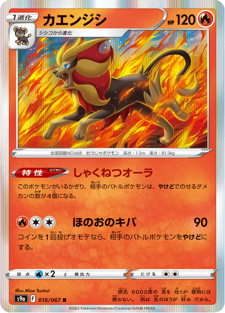 Vergrößerte Ansicht von Pyroar, Karte 016/067