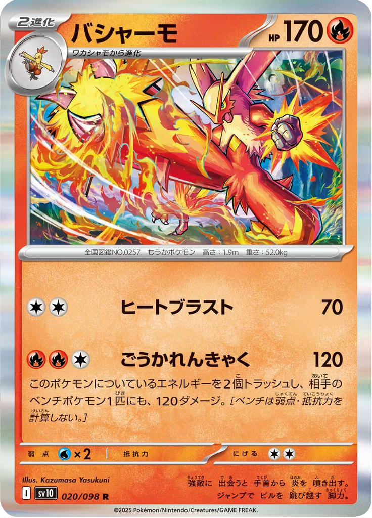 Vue agrandie de Blaziken, carte 020/098