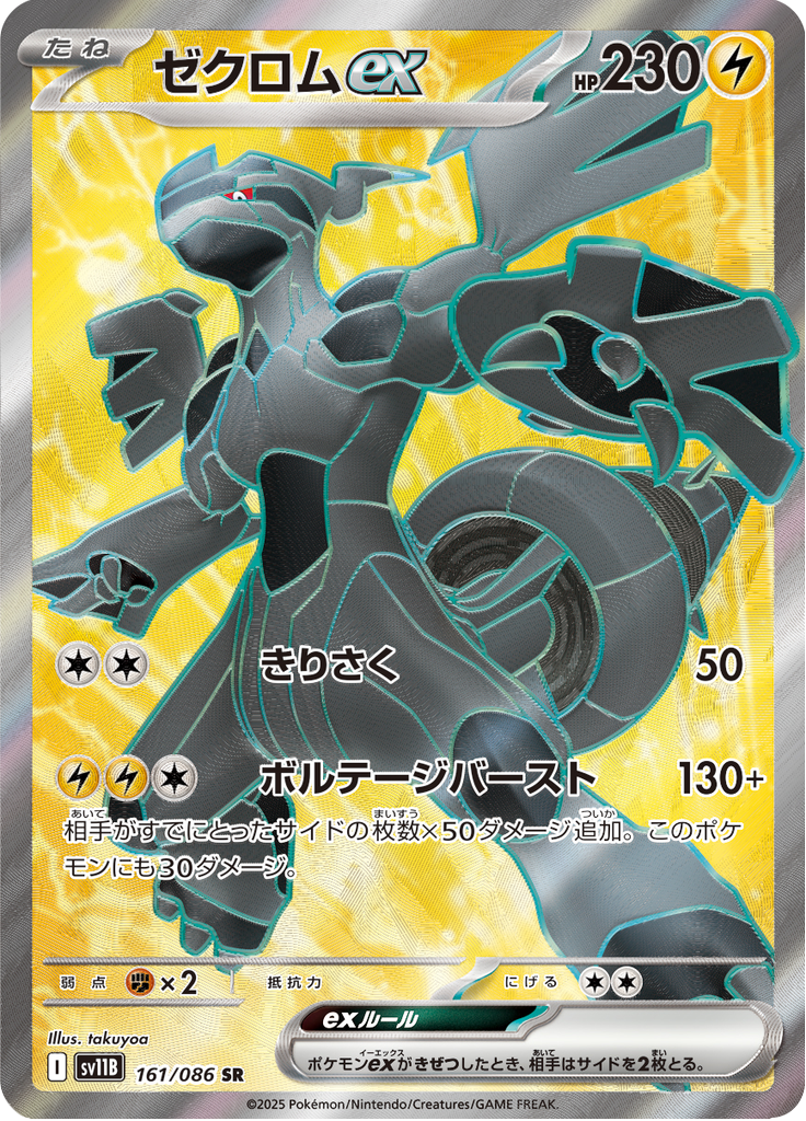 Vue agrandie de Zekrom ex, carte 161/086