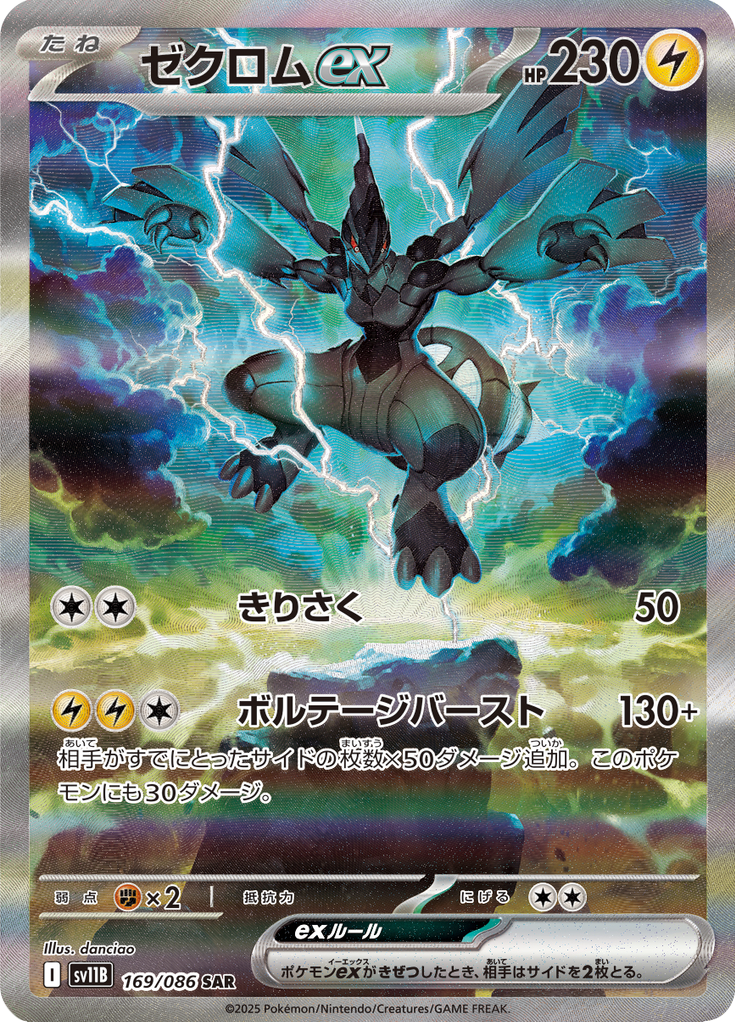 Vue agrandie de Zekrom ex, carte 169/086