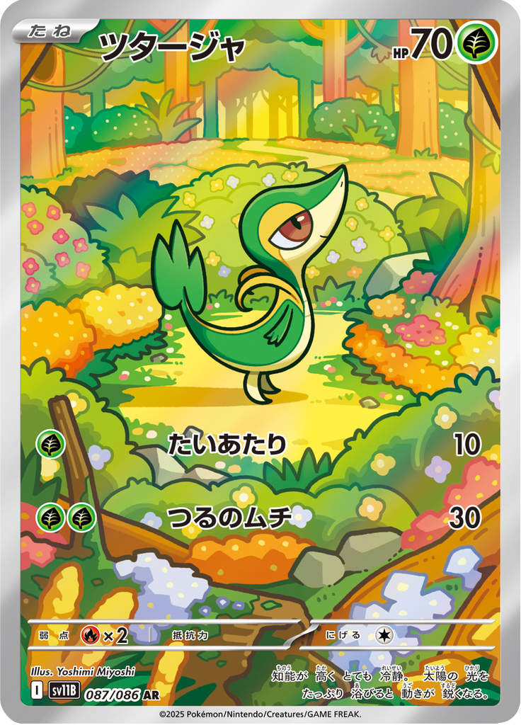 Vue agrandie de Snivy, carte 087/086