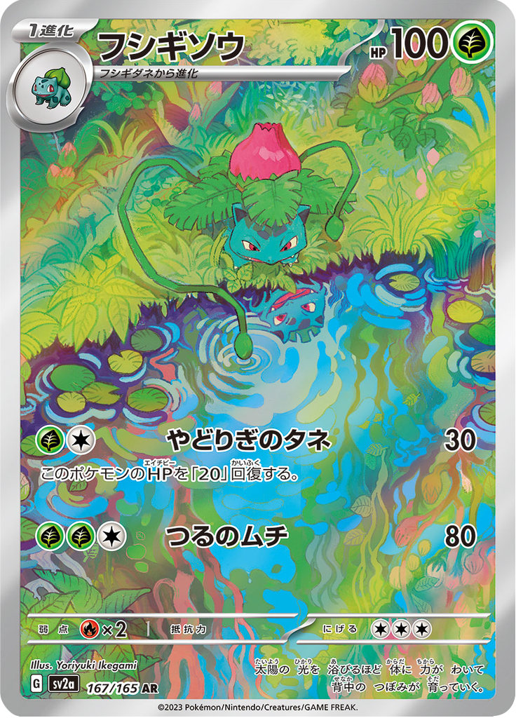 Vue agrandie de Ivysaur, carte 167/165