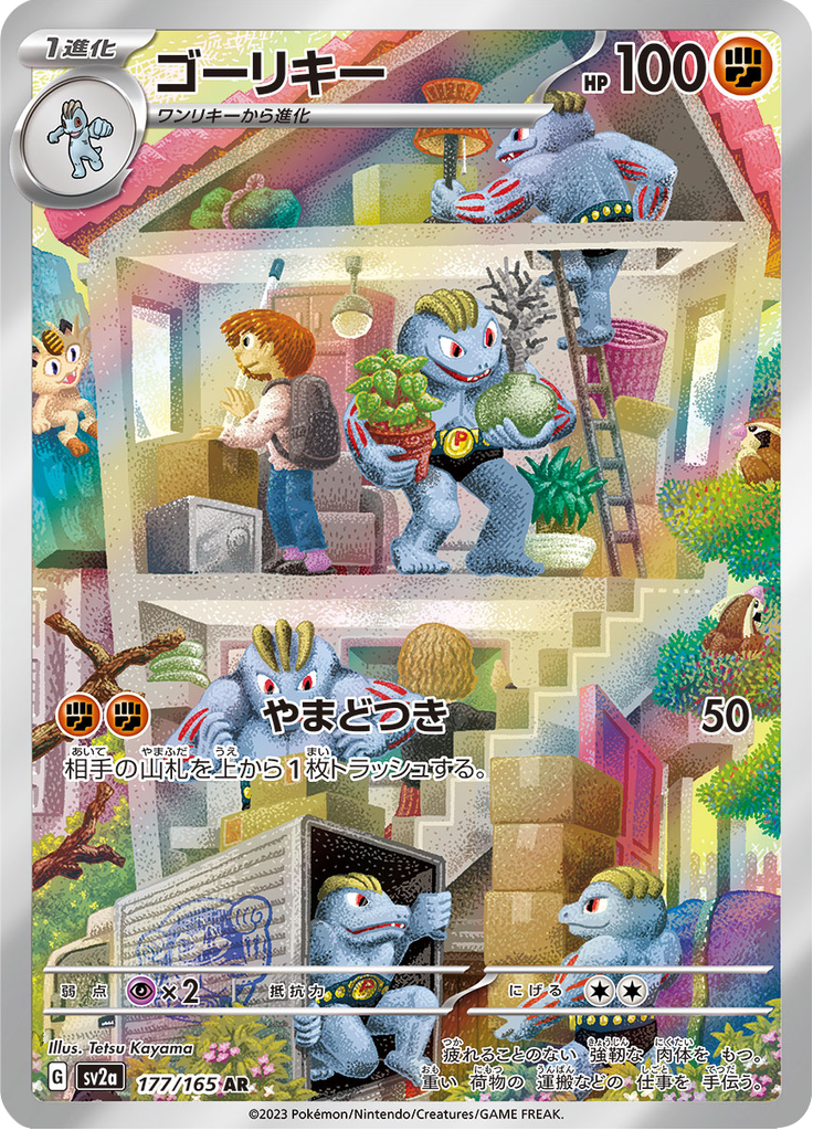 Vue agrandie de Machoke, carte 177/165
