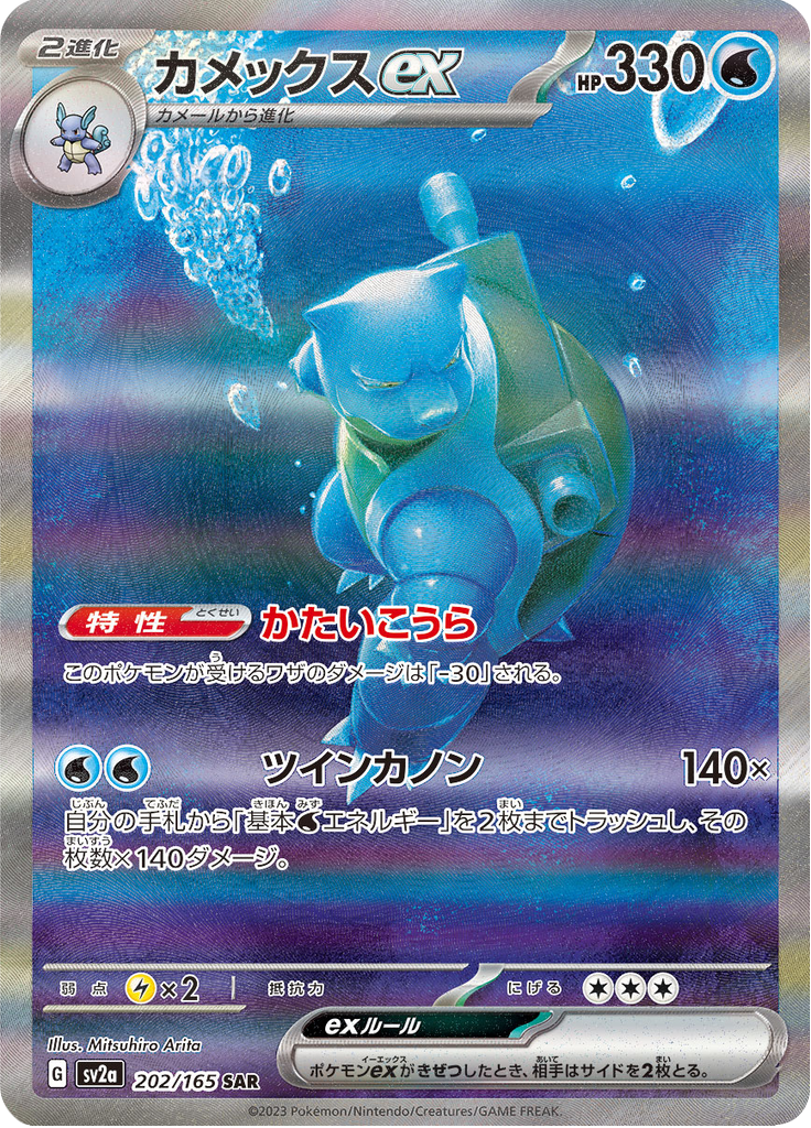 Vue agrandie de Blastoise ex, carte 202/165