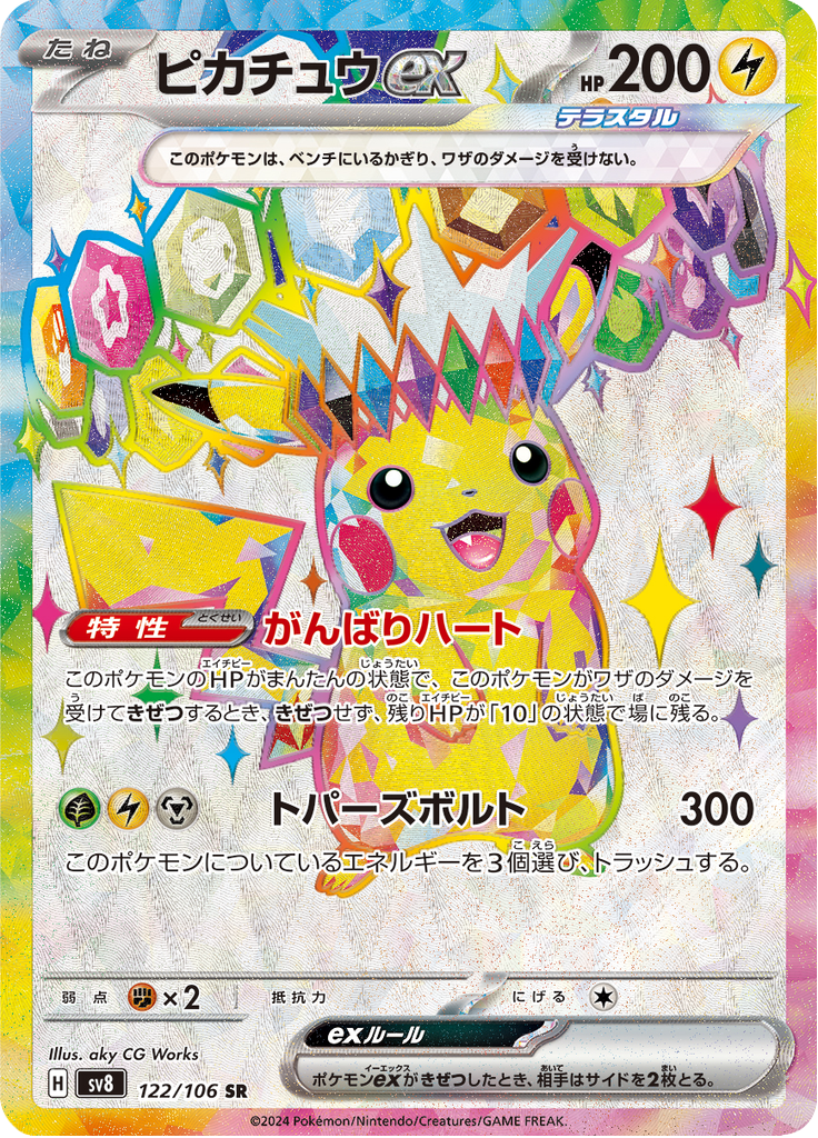 Vue agrandie de Pikachu ex, carte 122/106