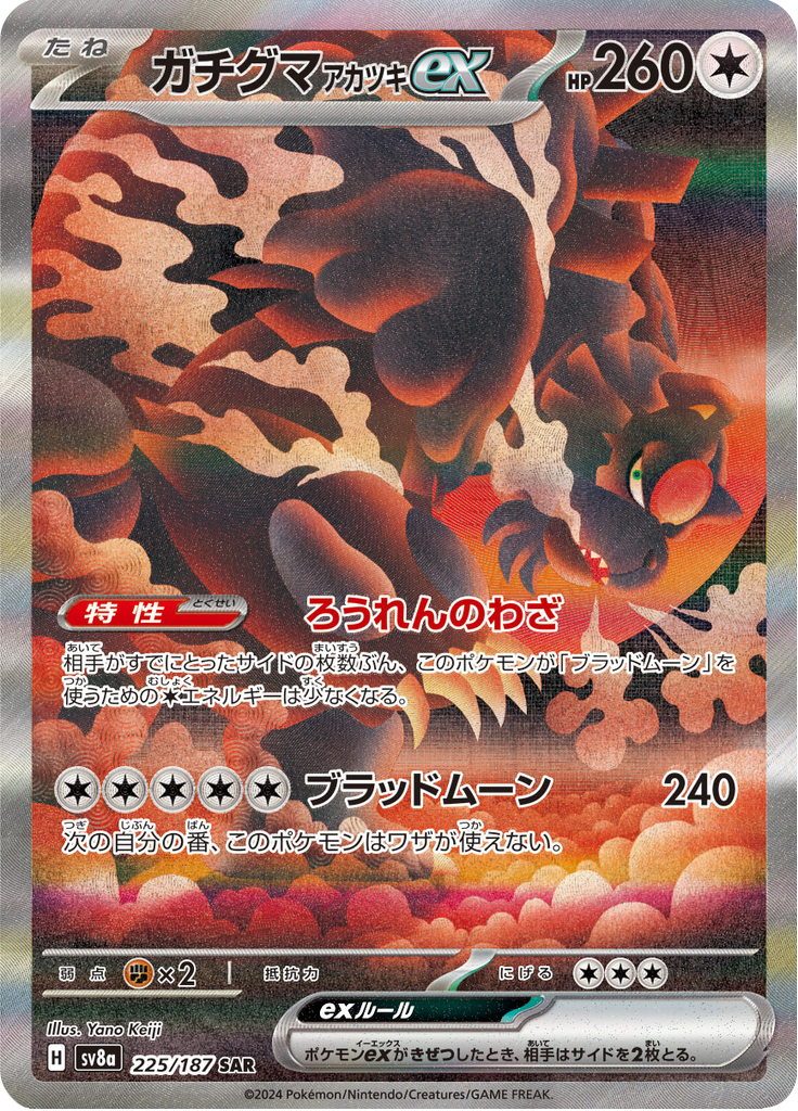 Vue agrandie de Bloodmoon Ursaluna ex, carte 225/187