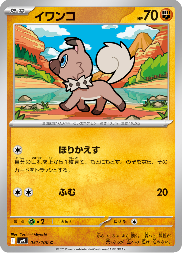 Vue agrandie de Rockruff, carte 051/100