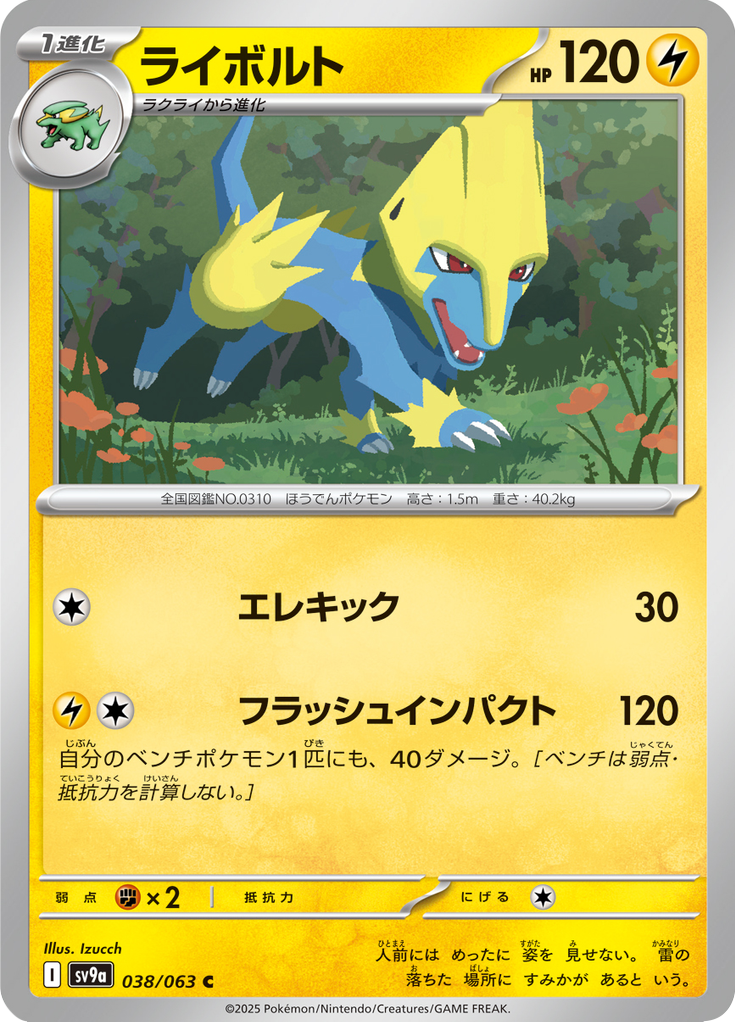 Vue agrandie de Manectric, carte 038/063