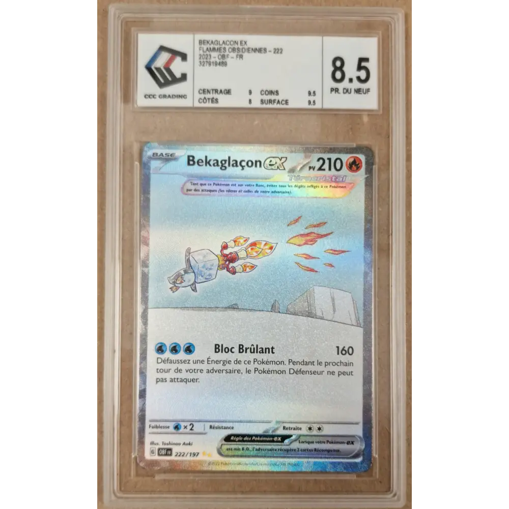 Bekaglaçon ex (222/197) – Flammes Obsidiennes – Français – CCC 8.5 - Poke-Geek