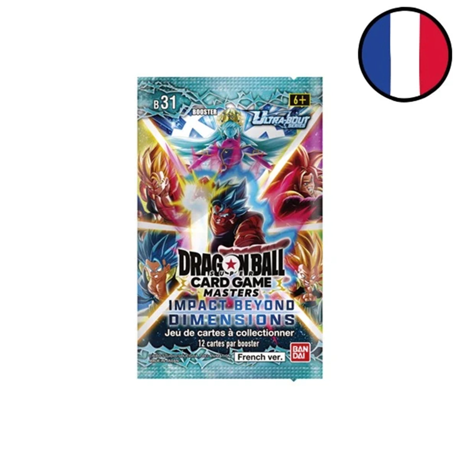 Booster blister unitaire Dragon Ball Super Card Game Masters DBS-B31 Impact Beyond Dimensions français