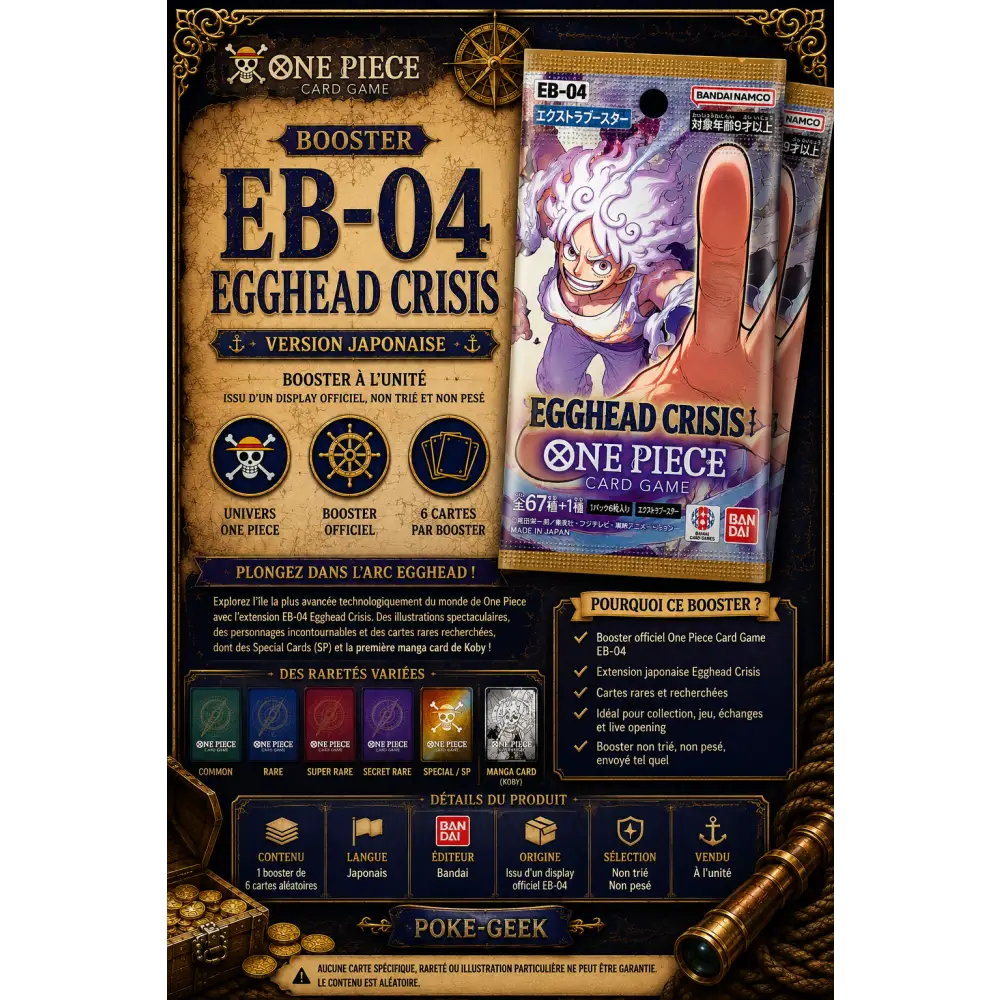 Booster EB-04 Egghead Crisis – One Piece Card Game – JAPONAIS - Poke-Geek