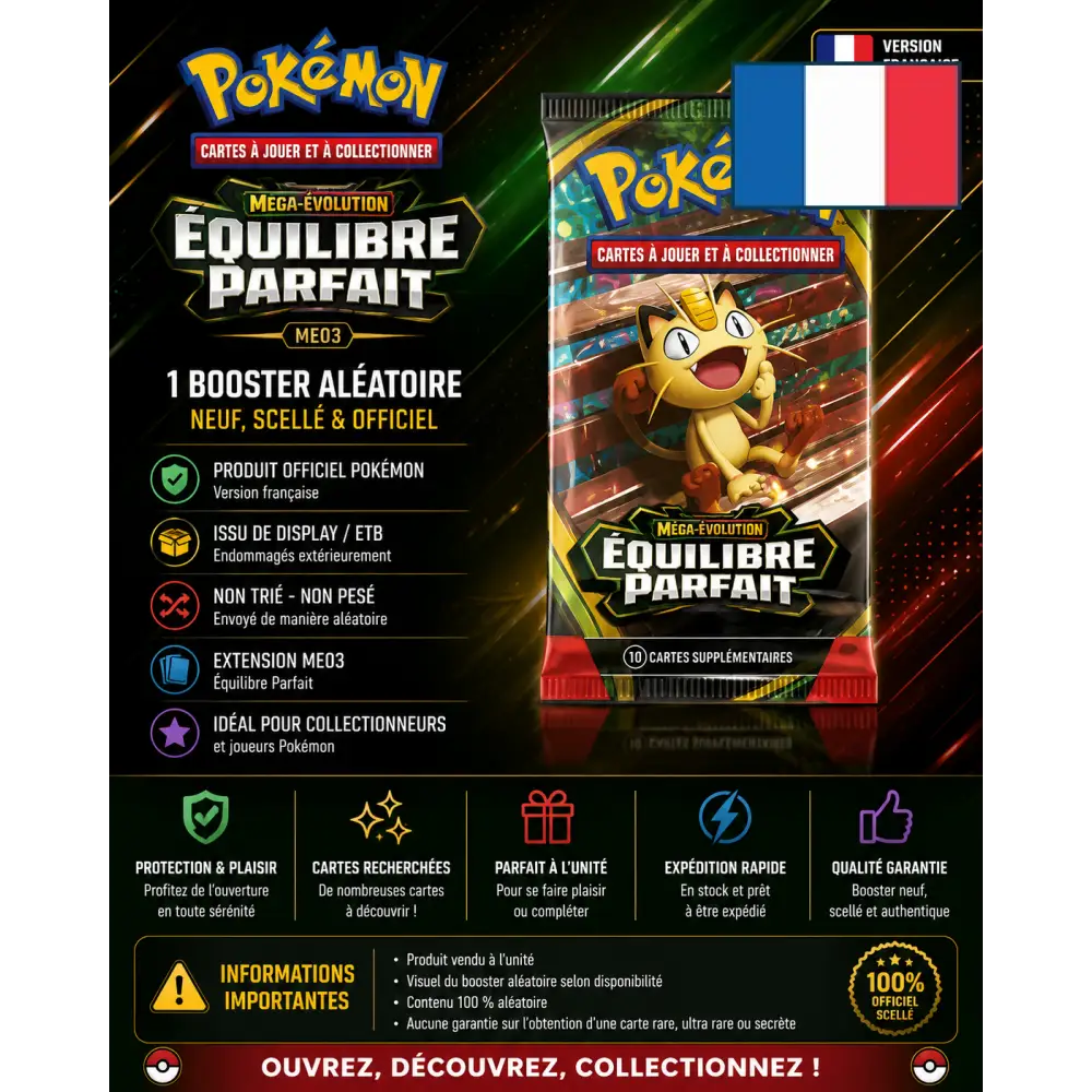 Booster Pokémon Équilibre Parfait ME03 – Français - Poke-Geek