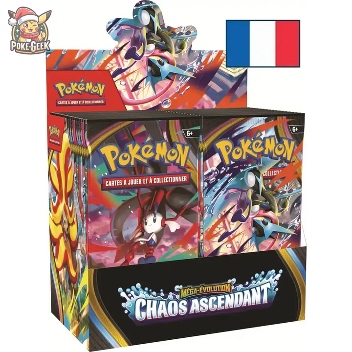 Bundle Display Pokémon ME04 Chaos Ascendant FR + Acrylic Box Phoenix Shield