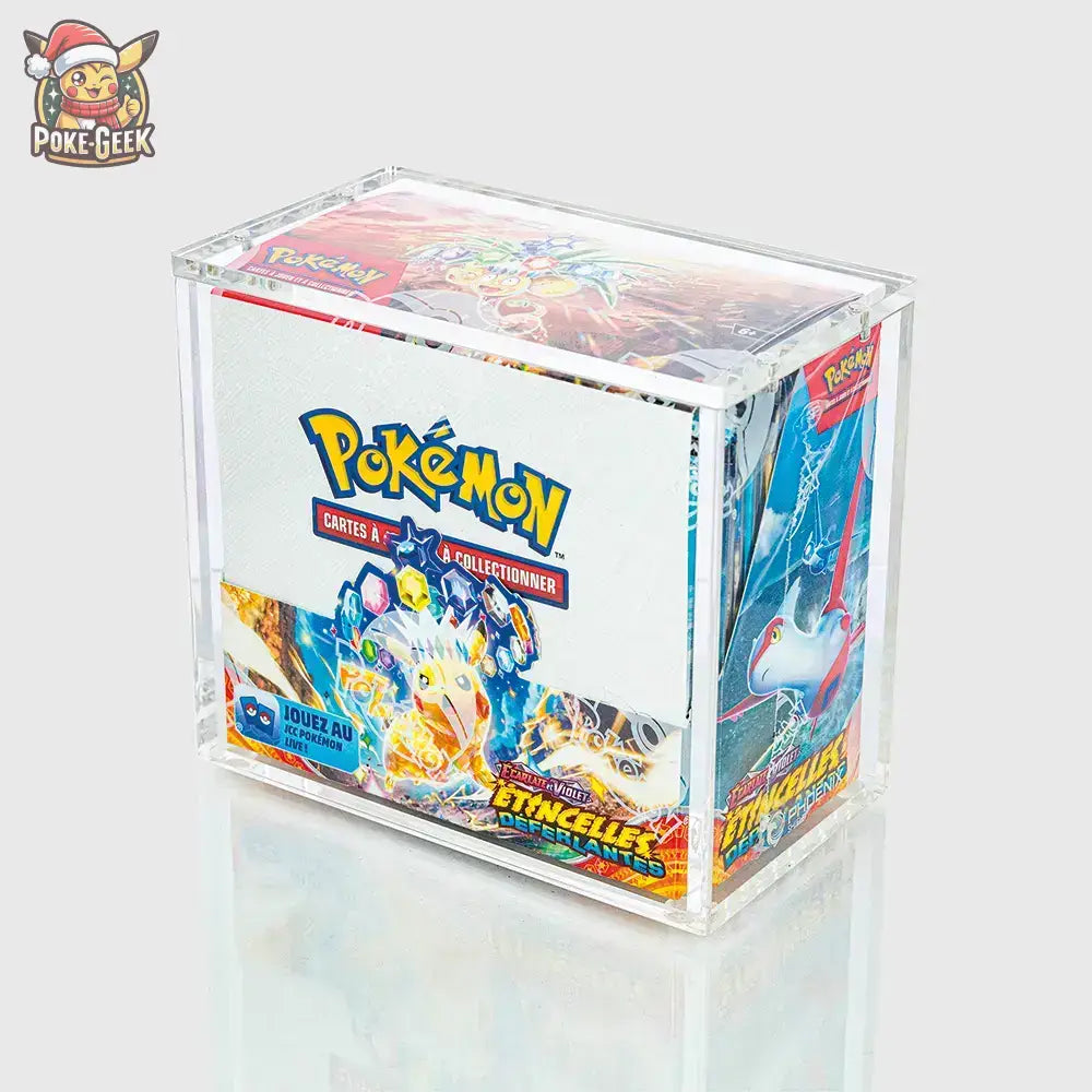 Bundle Display Pokémon ME04 Chaos Ascendant FR + Boîte Acrylique Phoenix Shield - Poke-Geek