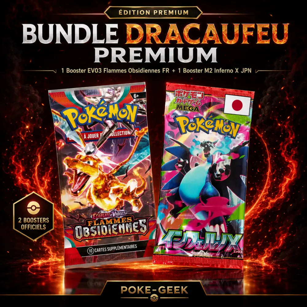 Bundle Feu – Booster EV03 Flammes Obsidiennes FR + m2 Inferno X JPN - Poke-Geek