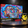 Bundle Collection Premium Méga-Amphinobi-ex avec coffret 8 boosters français et Deck Box Pikachu Ultra Pro
