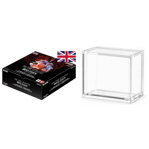 Bundle One Piece OP-16 anglais avec display scellé et protection acrylique Phoenix Shield vide