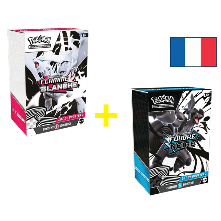 Pokémon EV10.5 Bundle – 1 White Flame and 1 Black Lightning [FR]