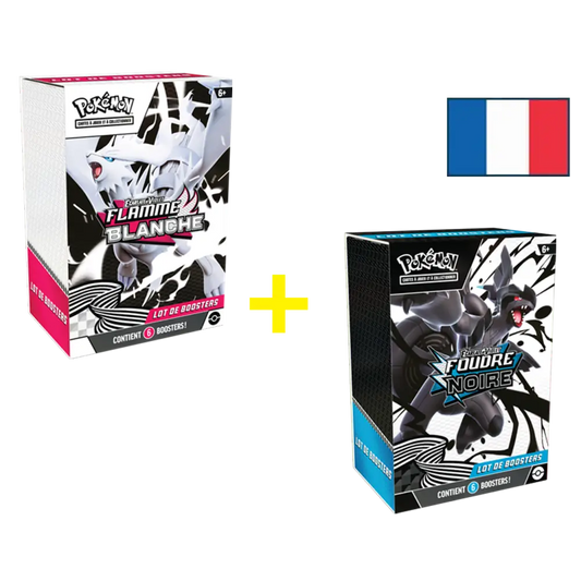 Bundle Pokémon EV10.5 – 1 Flamme Blanche et 1 Foudre Noire [FR] (1 Pack Max / Personne )