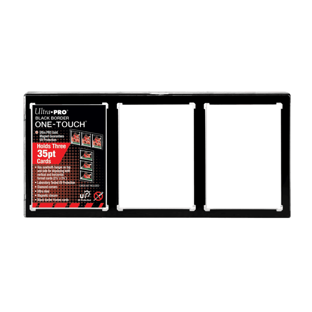 Cadre - Ultra Pro - Black Border One-Touch - Cadre d'exposition pour 3 cartes - Poke-Geek