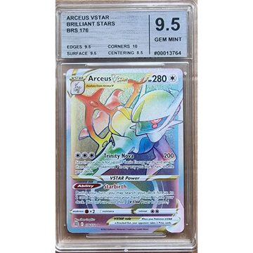 arceus vstar rainbow pokemon card price Carte Gradé 9.5 Arceus Rainbow VSTAR BRS 176 BRILLIANT STARS Anglais