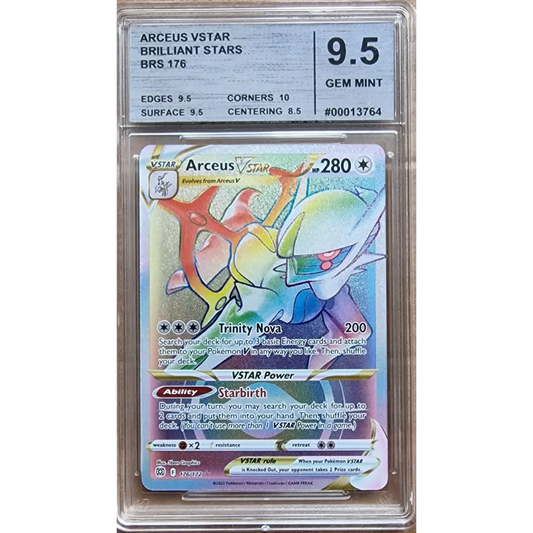 Graded Card 9.5 - Arceus Rainbow VSTAR (BRS 176) BRILLIANT STARS - English