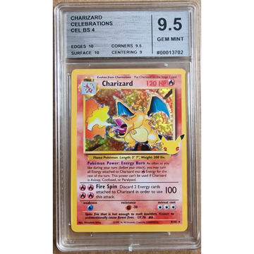 Carte Gradée 9.5 Dracaufeu Célébrations Charizard Anglais
