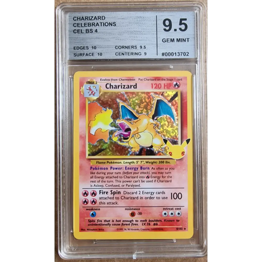 Graded Card 9.5 - Charizard (CEL BS 4) Celebrations - Charizard - English