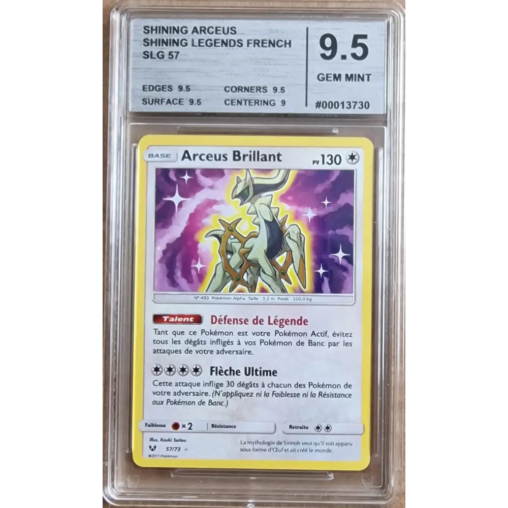 Carte Gradé 9.5 - Shining Arceus (SLG 57) Légendes Brillantes - FR - Poke-Geek